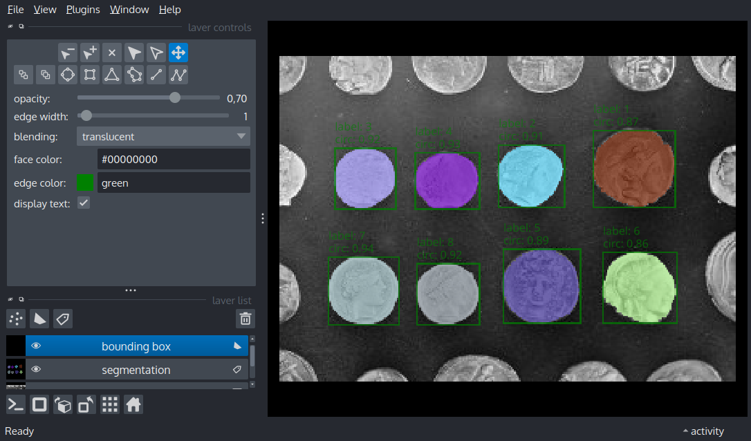 annotate segmentation with text