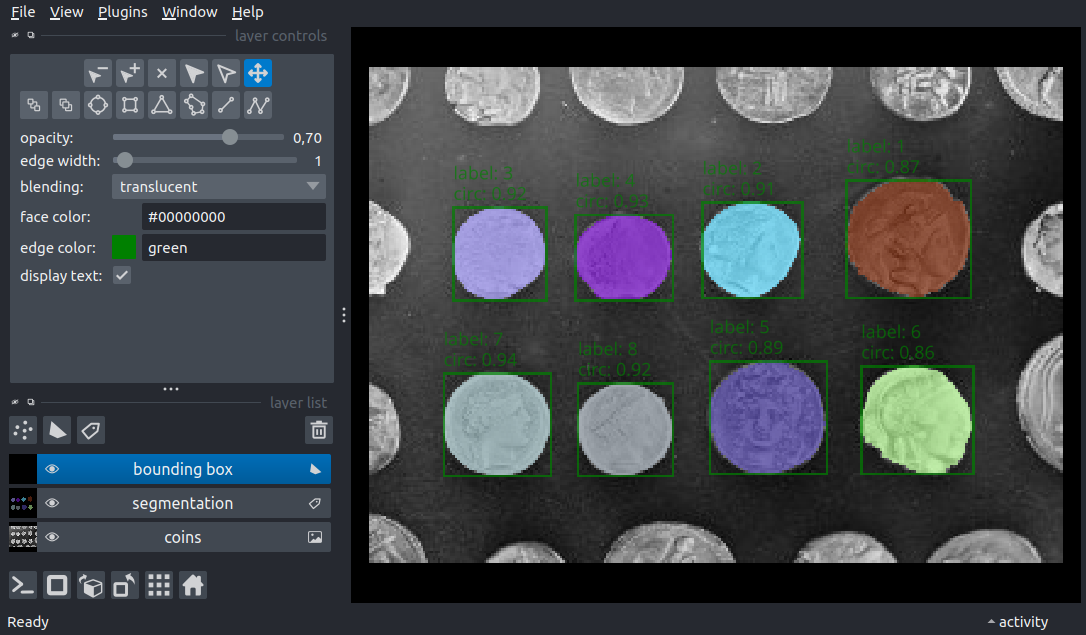 annotate segmentation with text