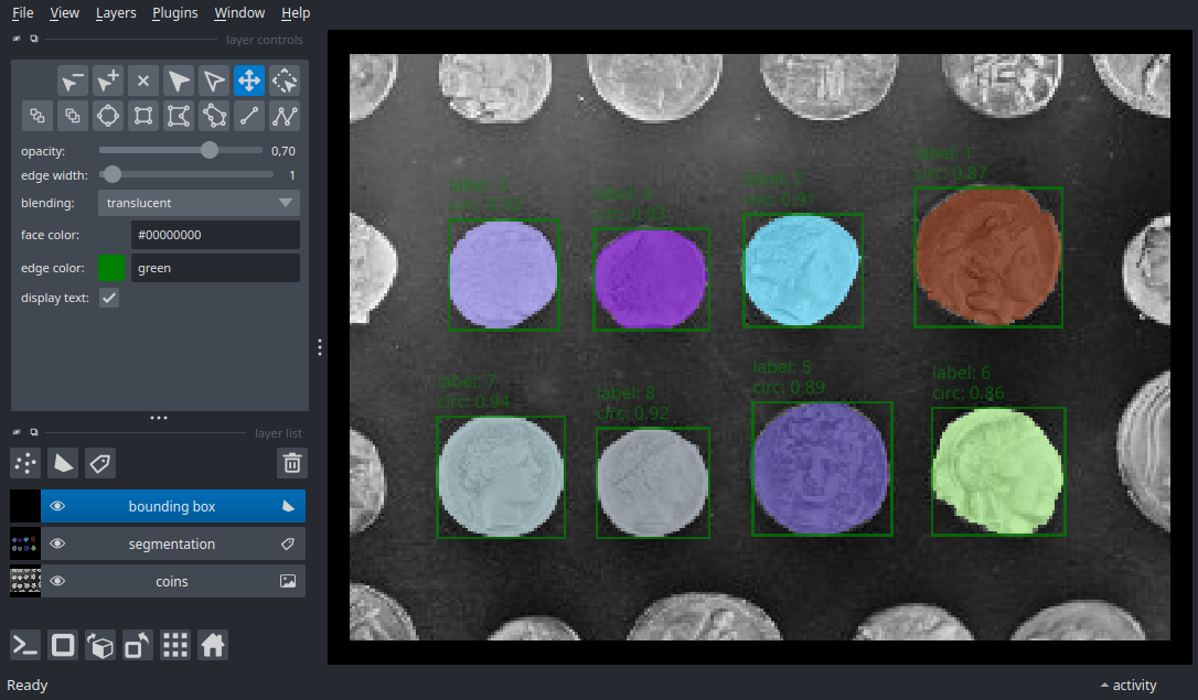 annotate segmentation with text