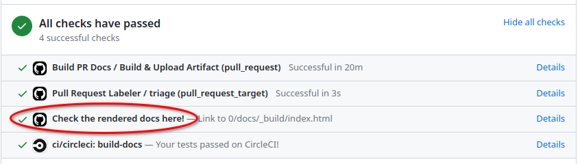 CircleCI check is highlighted