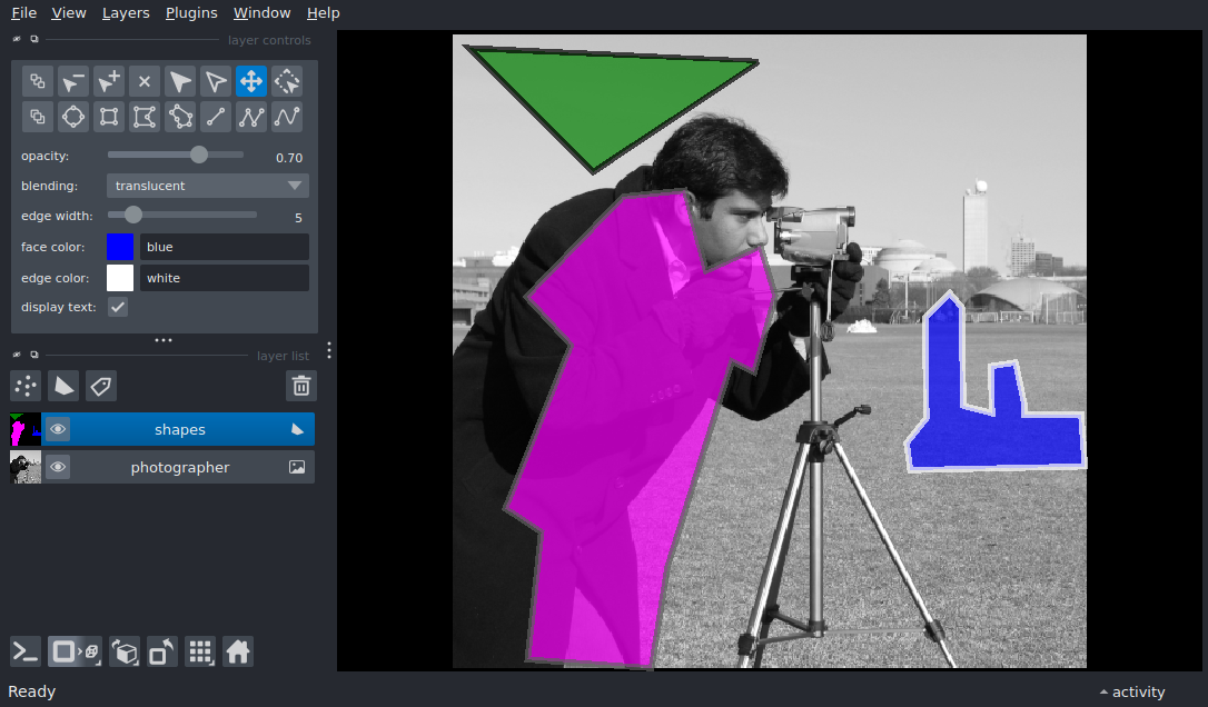 add shapes with features