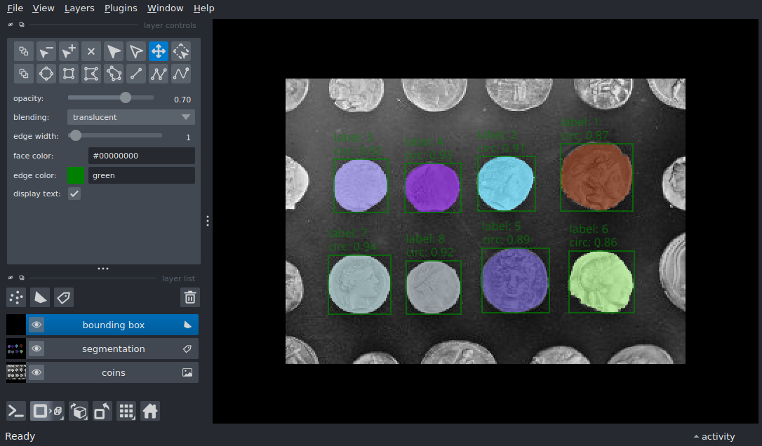annotate segmentation with text