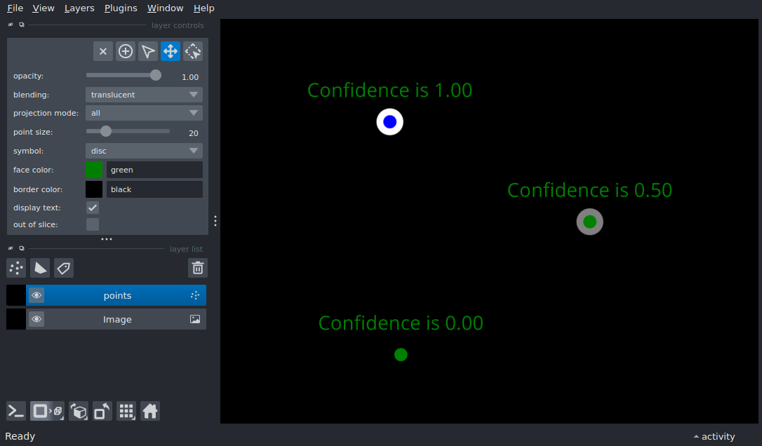 add points with text
