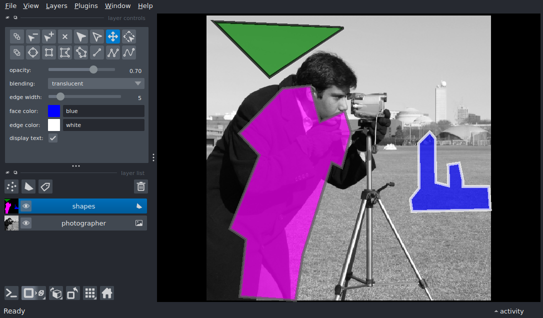 add shapes with features