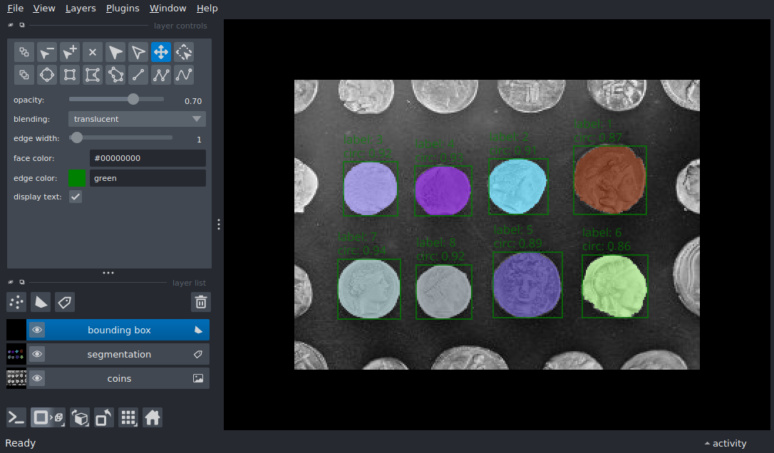 annotate segmentation with text