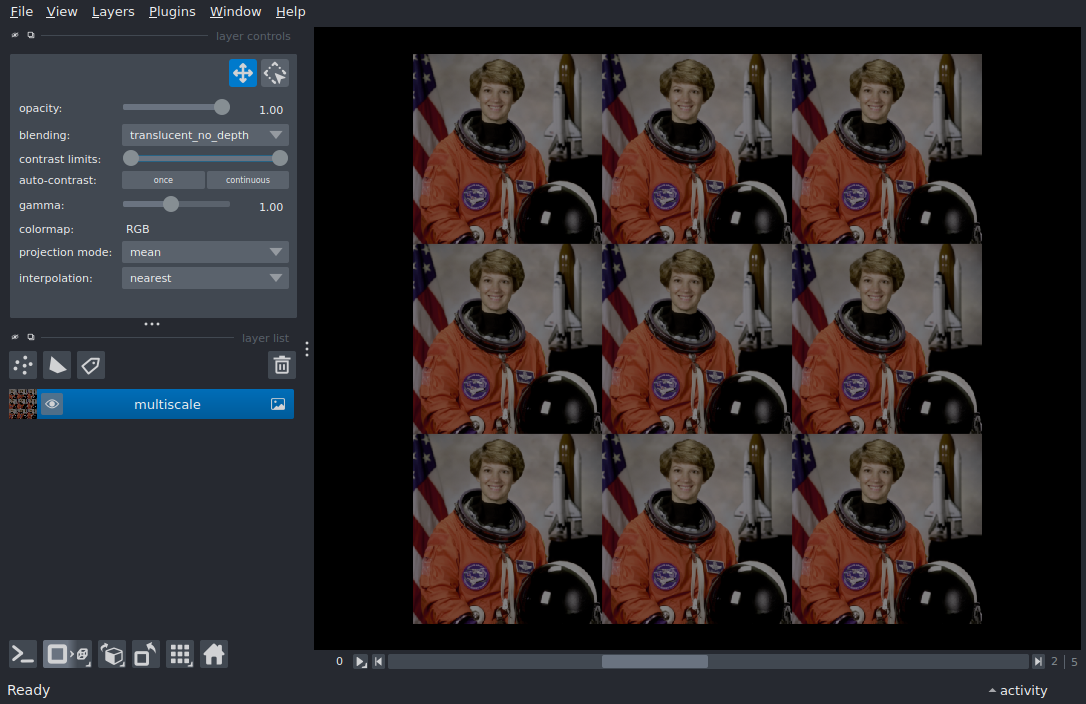 nD multiscale image non uniform