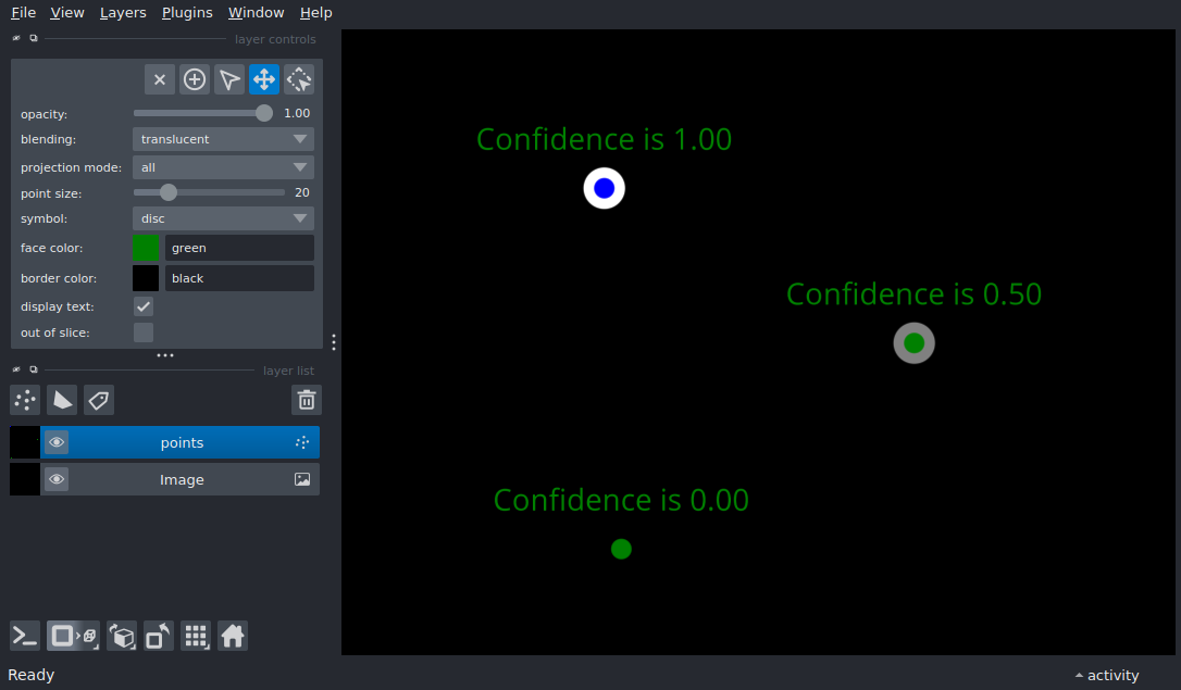 add points with text