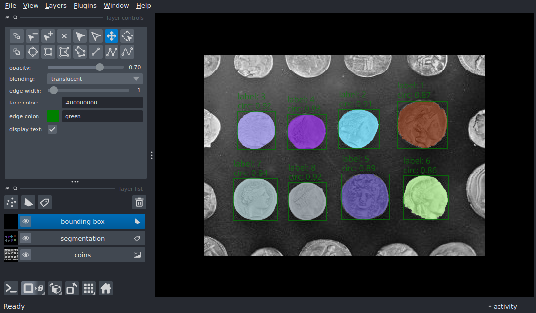 annotate segmentation with text