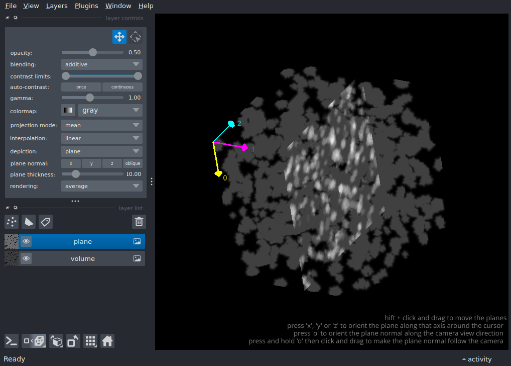 3Dimage plane rendering