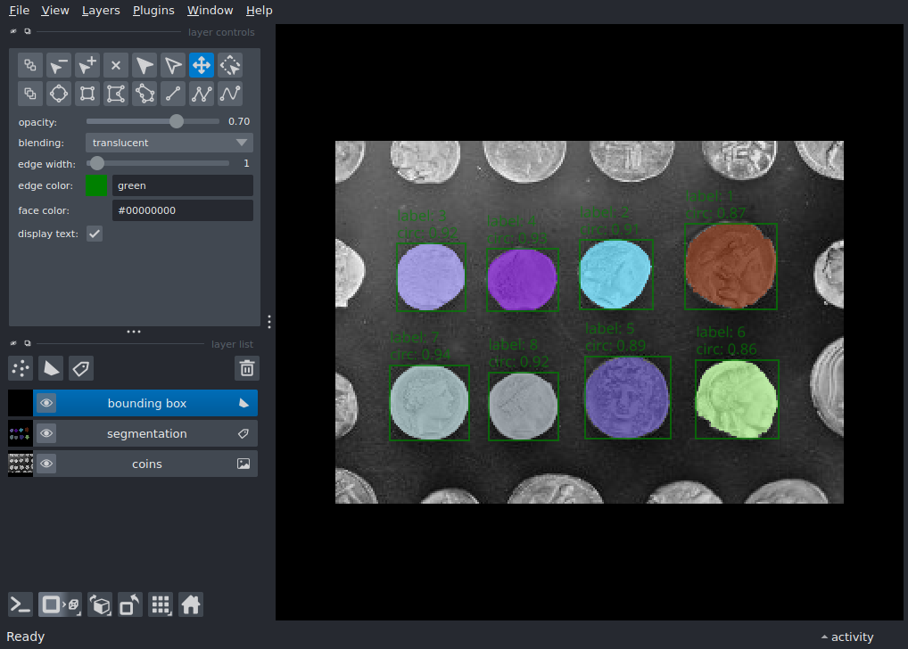 annotate segmentation with text
