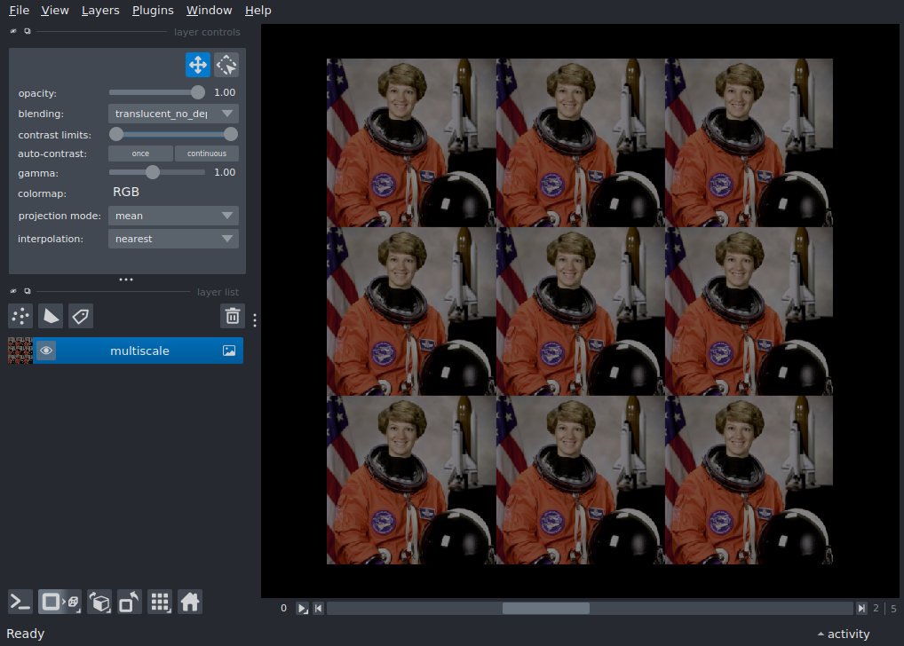 nD multiscale image non uniform