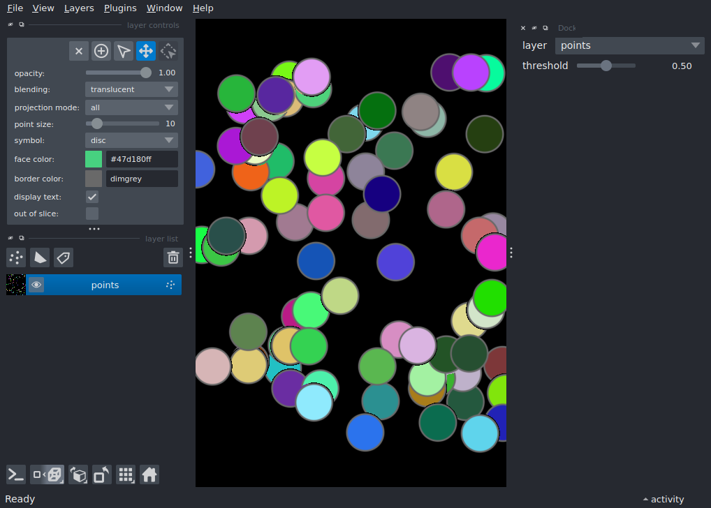 show points based on feature