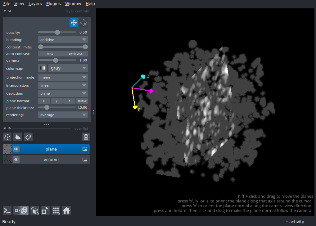 3Dimage plane rendering