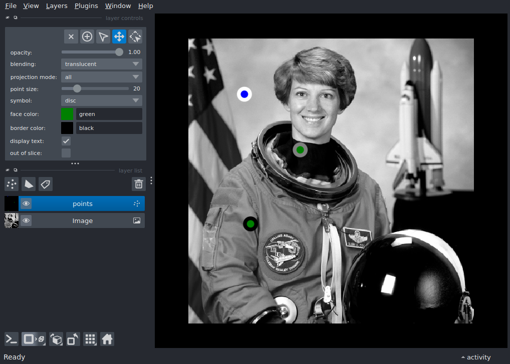 add points with features