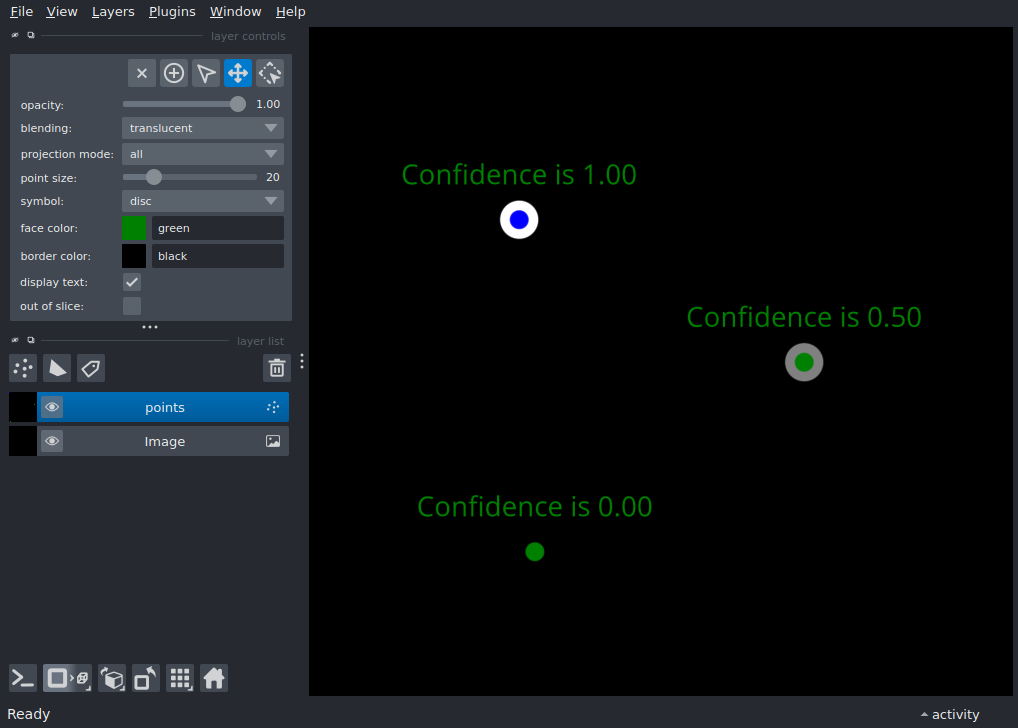 add points with text