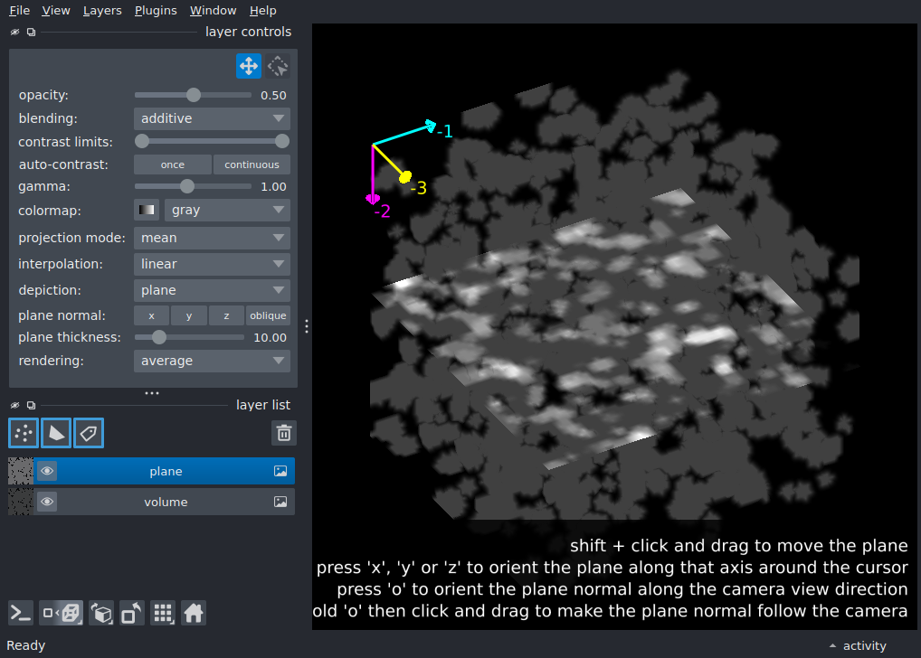 3D image plane rendering