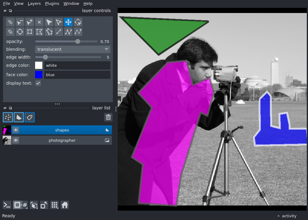 add shapes with features