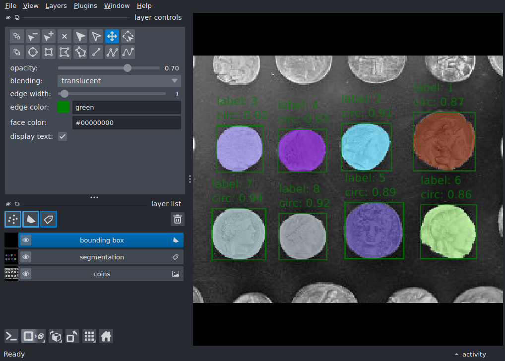 annotate segmentation with text