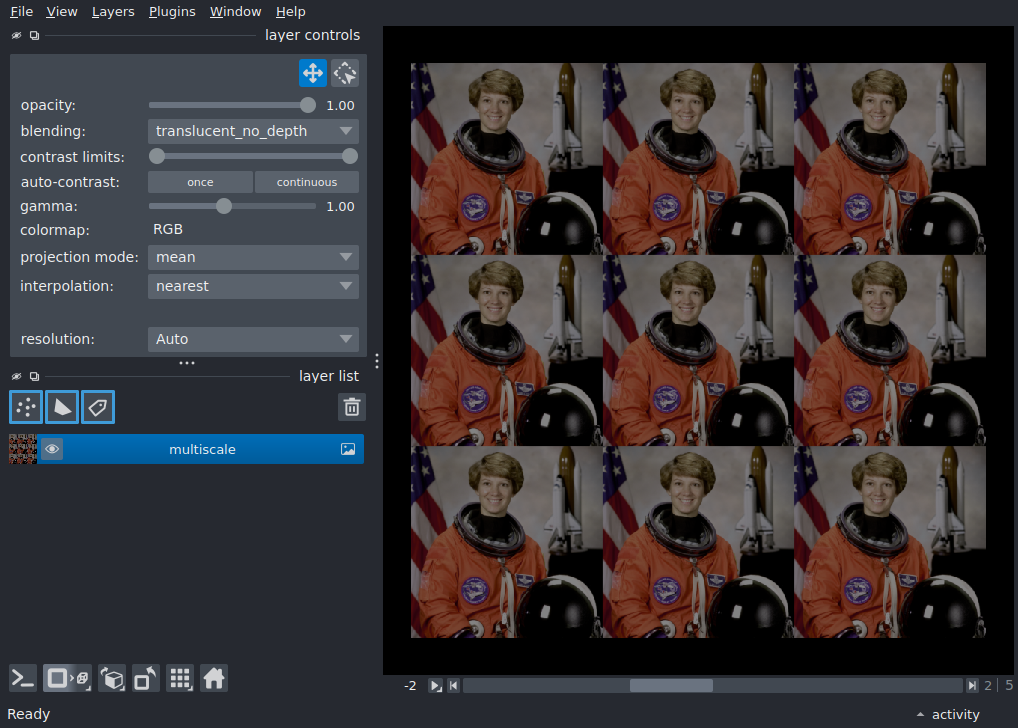 nD multiscale image non uniform