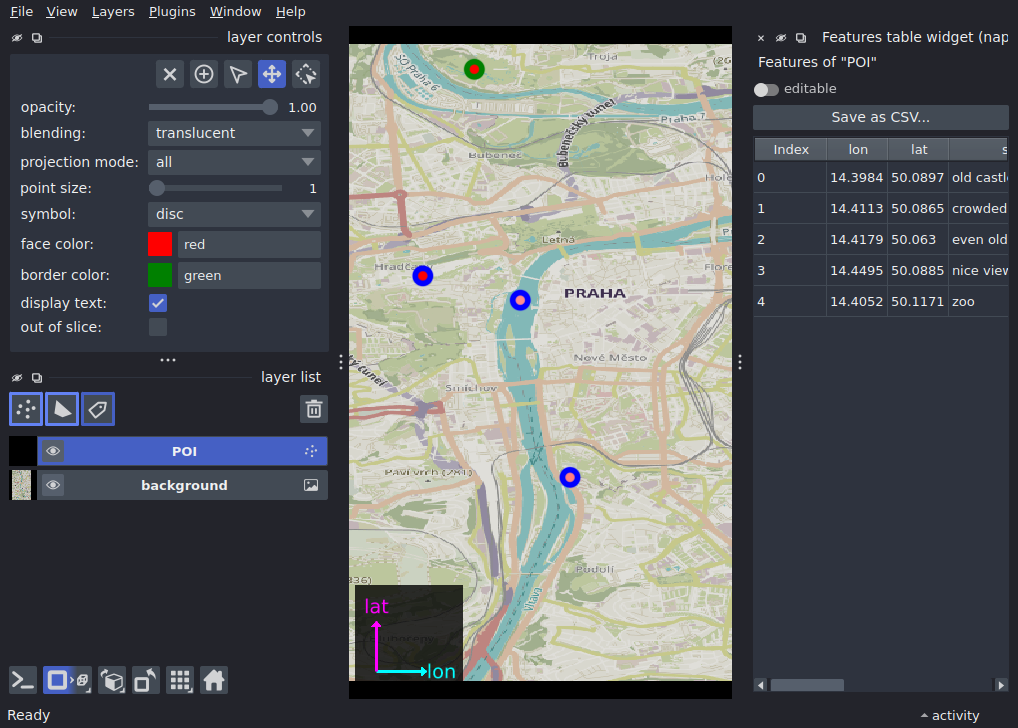 latlon data with map