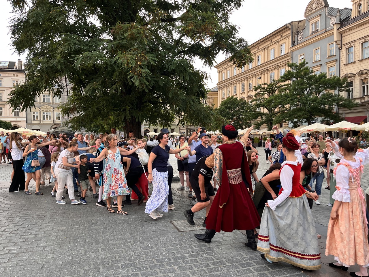 Look for napari core team members Draga and Tim participating in a traditional Polish dance with the crowd at Krakow's main square!