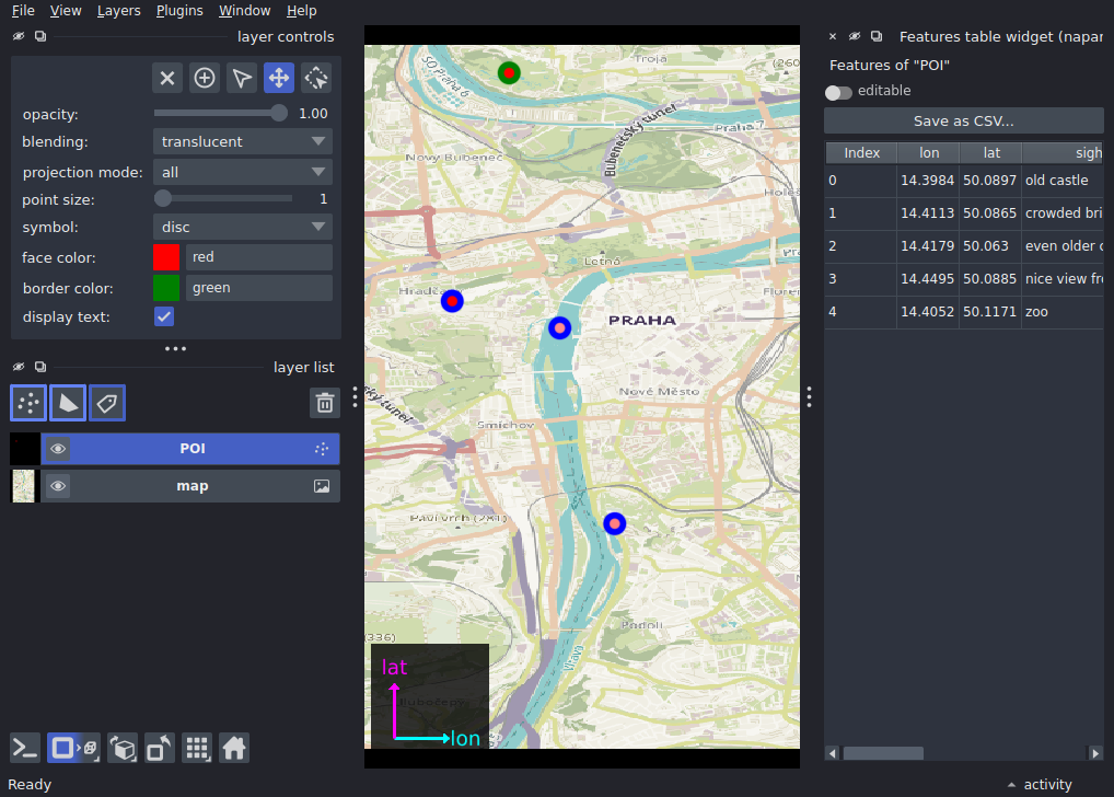 latlon data with map