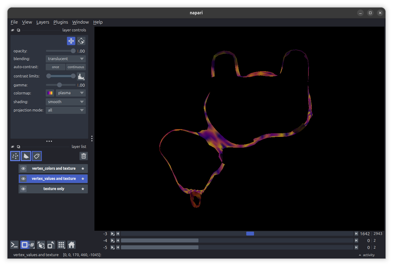 Video showing a slicing of surface layers, with showing how to change thickness of slize and controlling slice mmode.